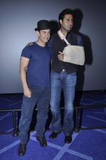 Aamir Khan, Abhishek Bachchan at Dhoom 3 trailor launch in Mumbai on 30th Oct 2013